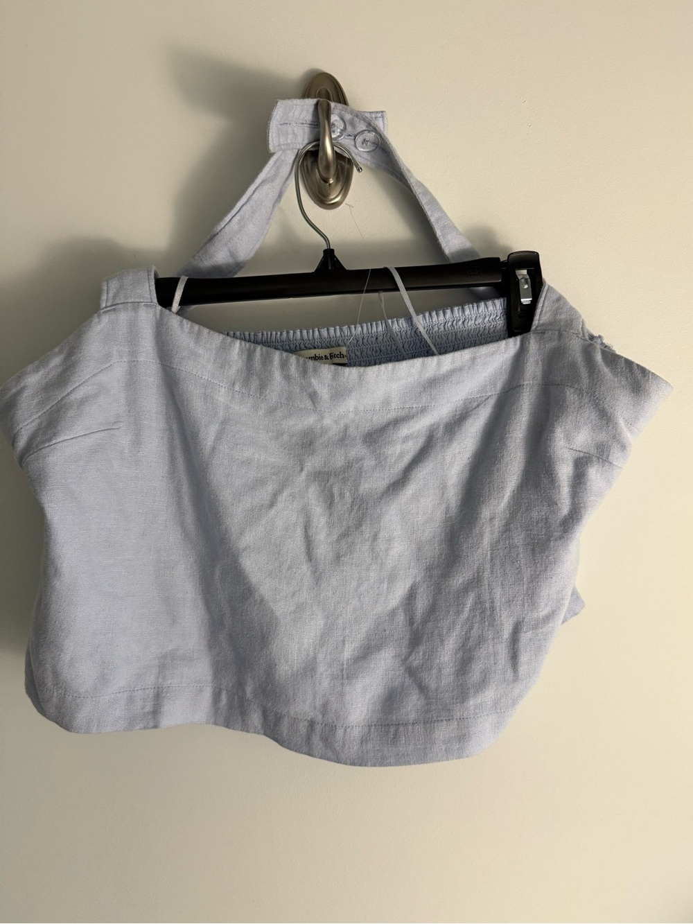 NWOT Abercrombie & Fitch Linen/viscose cropped top size XL